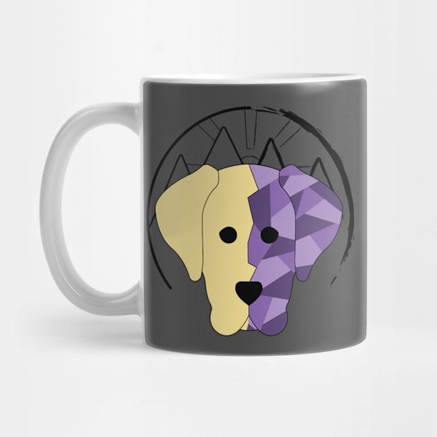 Geometric Yellow Lab by Kali Farnsworth